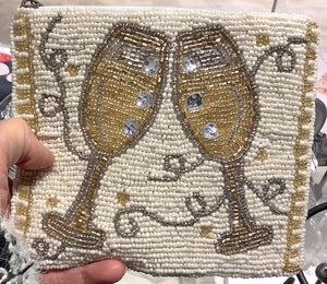 "We’ll Toast to That" Beaded Cocktail Handbag