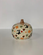 Load image into Gallery viewer, Medium Polish Pottery Pumpkin Fall Leaves

