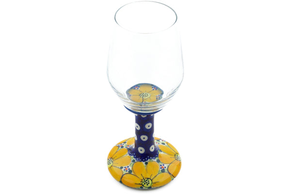 Signature Galia Wine Glass Yellow Flower