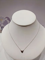 Load image into Gallery viewer, Petite Heart Necklace with Diamond Chip
