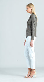 Load image into Gallery viewer, Liquid Leather Jacket Olive
