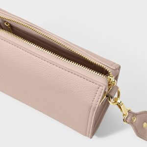 Zana Crossbody Purse in Dusty Pink