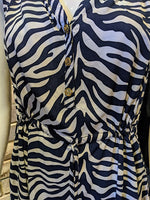 Load image into Gallery viewer, Lilly Dress / Navy Wildlife
