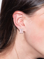 Load image into Gallery viewer, Mini Emerald Cut Stud Earring First Kiss
