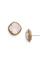 Load image into Gallery viewer, Rose Water Cushion-Cut Solitaire Stud Earrings
