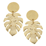 Load image into Gallery viewer, Tropical Palm Leaf Earrings
