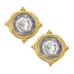 Load image into Gallery viewer, French Franc Coin Earrings
