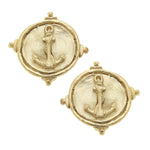 Load image into Gallery viewer, Gold Anchor Earrings
