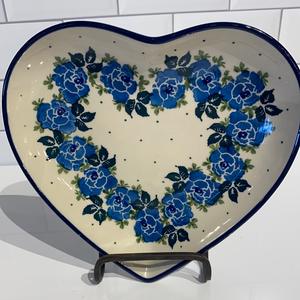 Heart Dish Blue Garland