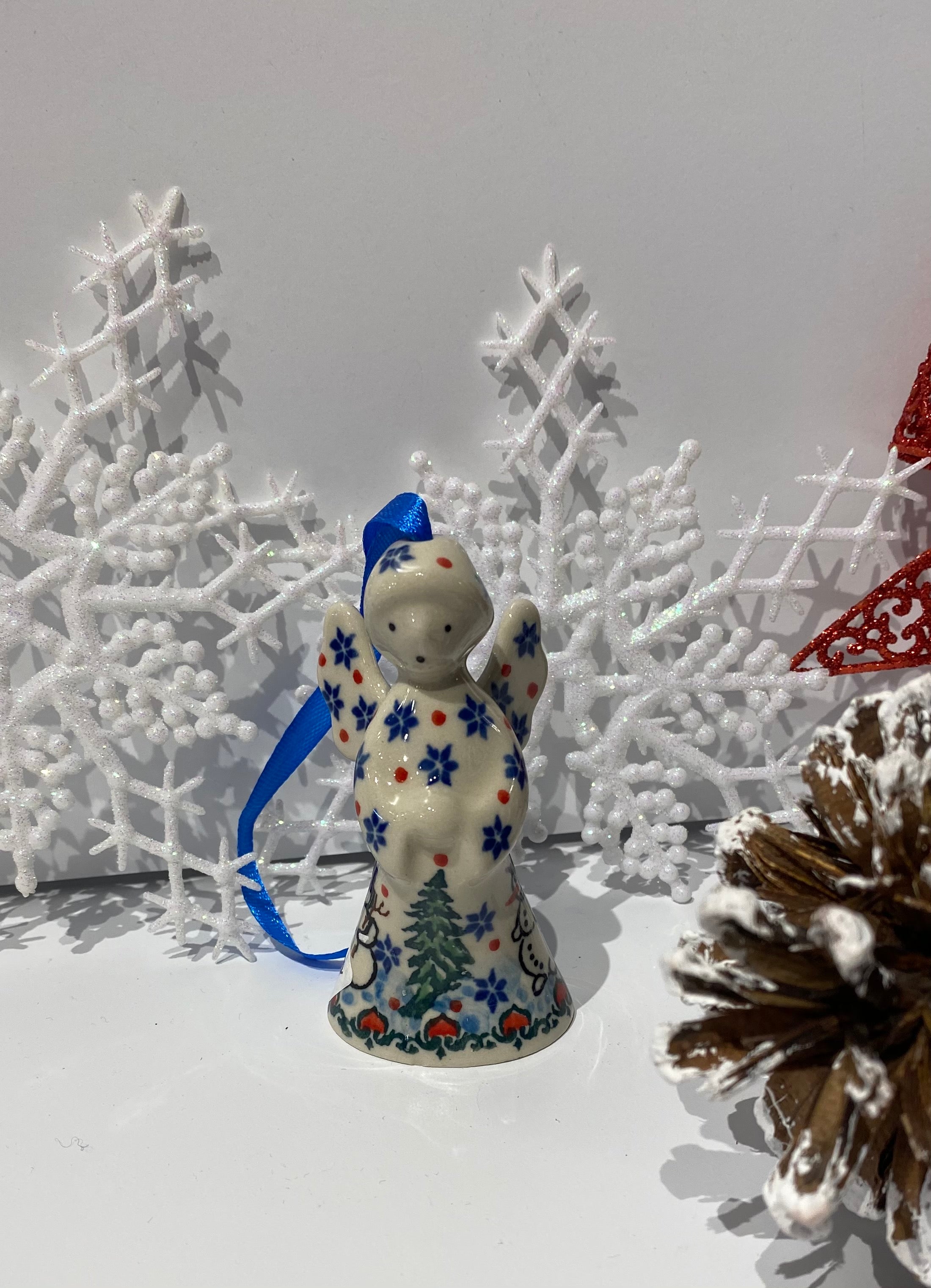 Angel Ornament Frolicking Snowmen