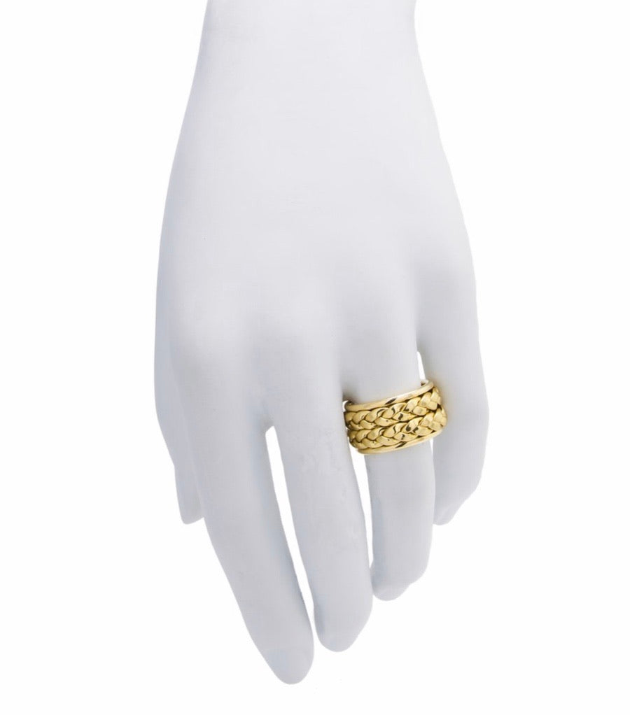 Braided Band Gold Woven Ring