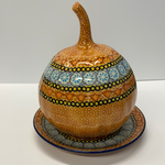 Load image into Gallery viewer, Polish Pottery Small Signed Pumpkin Ginger

