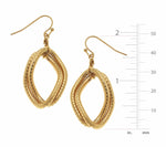 Load image into Gallery viewer, Double Oval Textured Chain Earrings Gold
